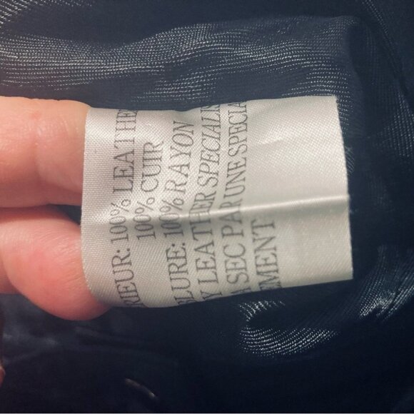 LINEA PRIVATA Sz 7-8 Fully Lined Back Slit Zipper Leather Skirt - Picture 8 of 8